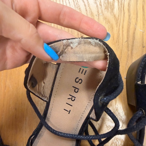 Esprit Elegant Black Lace-Up women’s sandals 8 us - Picture 2 of 5